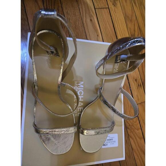 Michael Kors Shoes - Michael Kors Women's Metallic Strappy High Heel Sandals